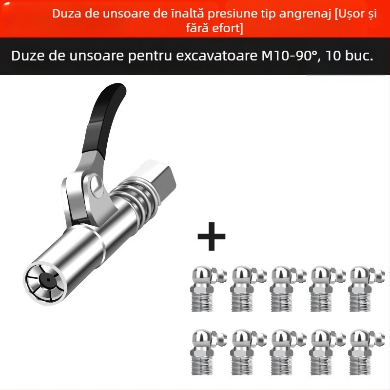 Pompa manuală de grăsime cu duză cu blocare, pentru presiune înaltă