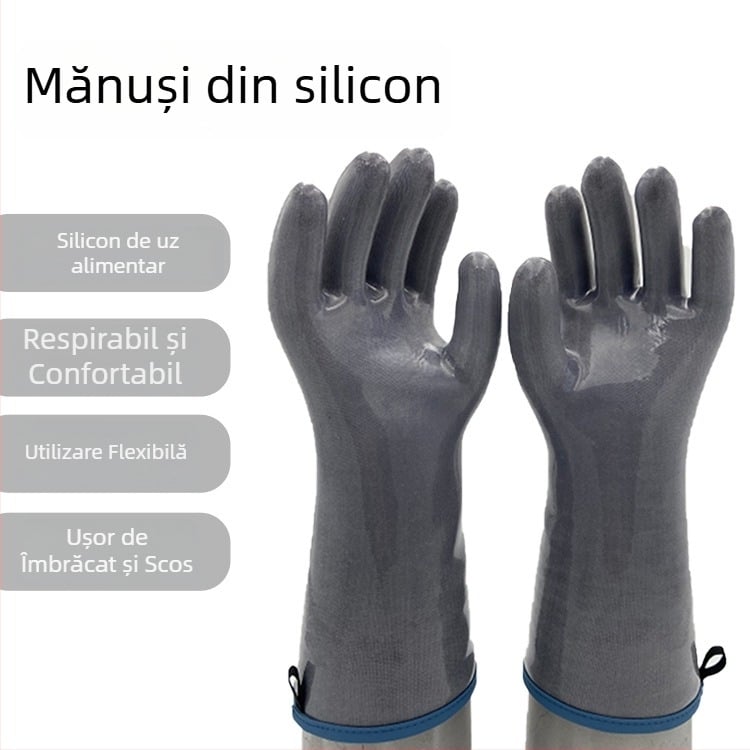 Mănuși din silicon lichid pentru bucătărie și atelier: impermeabile, rezistente la tăieturi, rezistente la temperaturi ridicate și scăzute, silicon alimentar