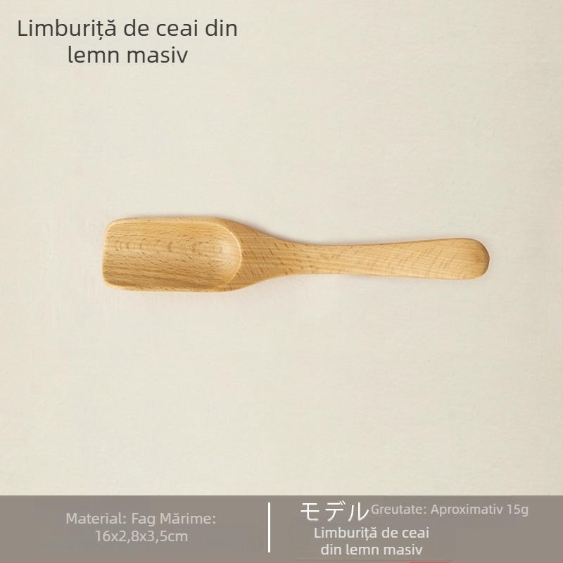 Linguriță din lemn pentru ceai și lingură pentru ceai, lingură de măsurare din fag și nuc negru, unealtă pentru arta ceaiului