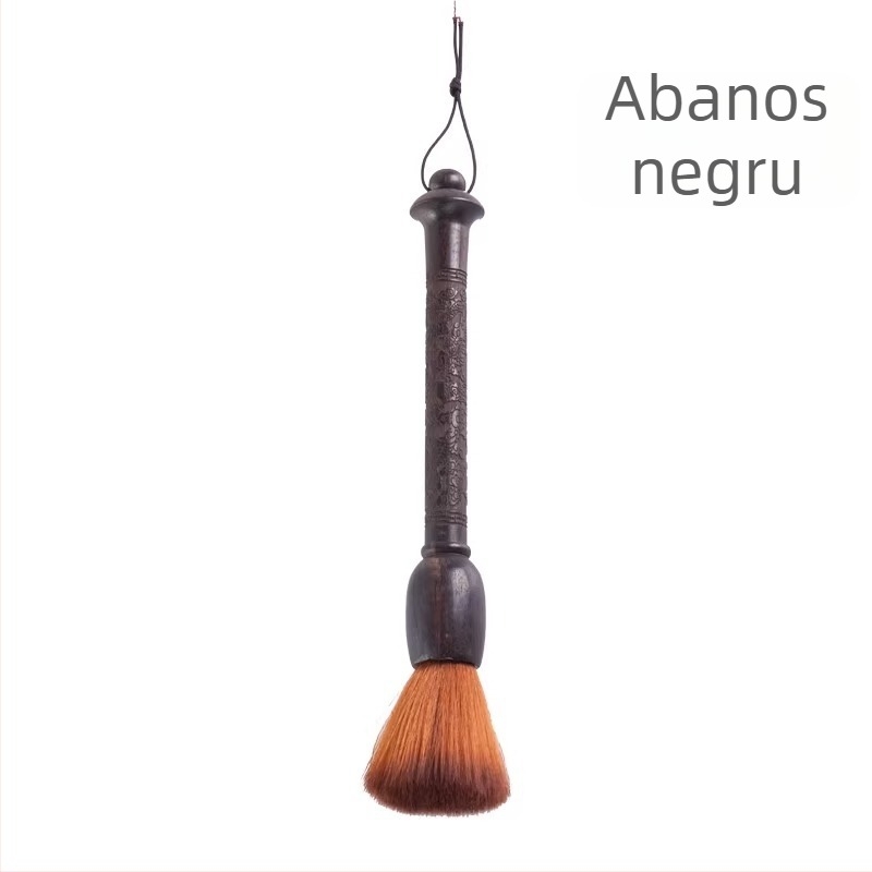 Set de perie de ceai sculptată Dragon și Phoenix pentru întreținerea ceainicului – perie de curățare și linguriță de ceai, design elegant