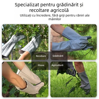 Mănuși de grădină din piele de vită, cu protecție, anti-tăiere și anti-derapare, pentru decojirea durianului, recoltarea castanelor, tăierea ardeilor și a trandafirilor