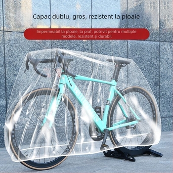 Acoperire pentru bicicletă rezistentă la ploaie și praf, husă groasă pentru bicicletă de munte, protecție transparentă impermeabilă
