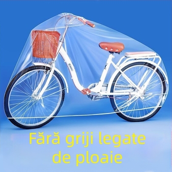 Acoperire pentru bicicletă rezistentă la ploaie și praf, husă groasă pentru bicicletă de munte, protecție transparentă impermeabilă