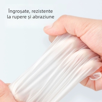 Mănuși elastice de unică folosință din TPE, de calitate alimentară, pentru uz casnic, transparente, din folie mai groasă