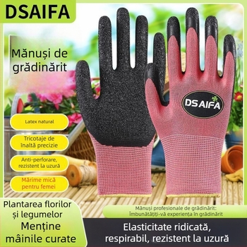 Mănuși de grădinărit din piele de vițel, rezistente la uzură, anti-tăiere și anti-înțepare, antiderapante pentru manipularea florilor