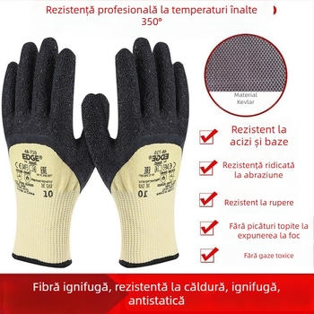 Mănuși de sudură din Kevlar, cu protecție la tăiere și textură cu relie, rezistente la temperaturi înalte, antiderapante, rezistente la uzură, protecție împotriva perforării, mănuși de protecție pentru muncă