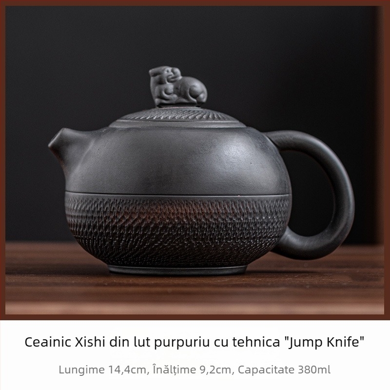 Baifuku ceainic mov din ceramică Xi Shi, capacitate mare, set Kung Fu ceai, gravură ceramică, set de ceai de înaltă calitate