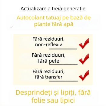 Abțibilduri de tatuaj din plante, fără apă, cu simboluri thailandeze, semi-permanente, rezistente la apă, aspect realist