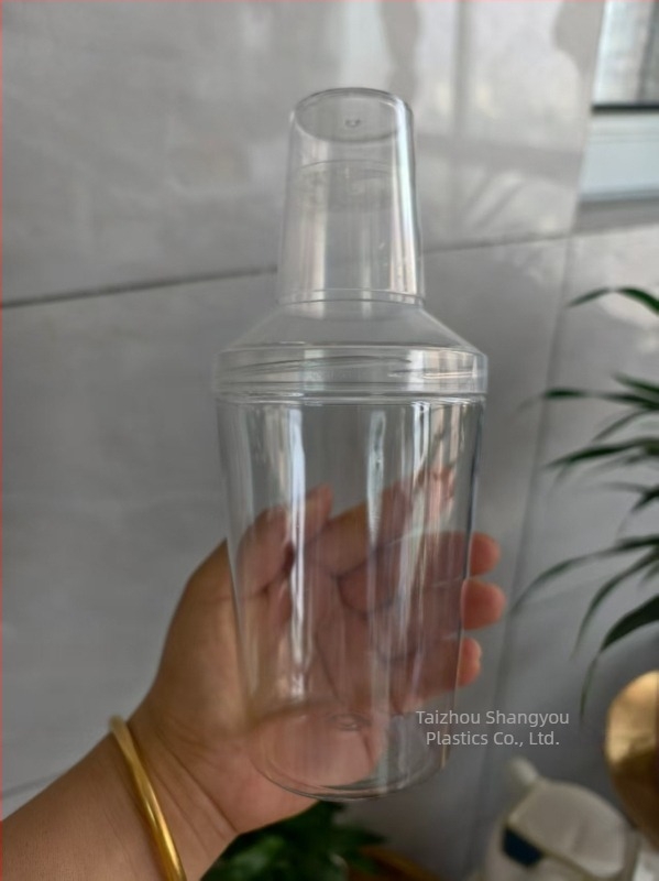500 ml PET transparent shaker pentru ceai rece și ceai cu lapte