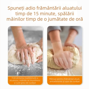 Mănuși de unică folosință din TPE, de calitate alimentară, pentru bucătărie, frământarea aluatului, coacere și curățenie; groase și durabile