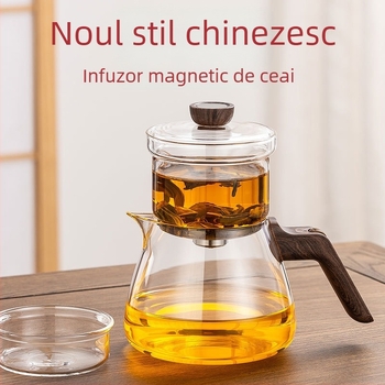 Dispozitiv pentru prepararea ceaiului cu separare magnetică între ceai și apă, filtrare printr-un singur buton, ceai de mandarină verde, gaiwan și set de ceai de înaltă calitate