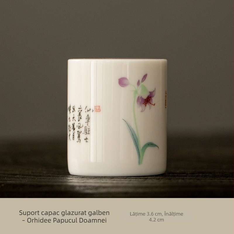 Suport ceramic pentru capacul ceainicului, accesoriu pentru ceremonia ceaiului, realizat manual
