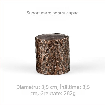 Suport de capac din cupru forjat, suport din fier pentru capac și ceainic din lut purpuriu – accesorii ceremonie ceai
