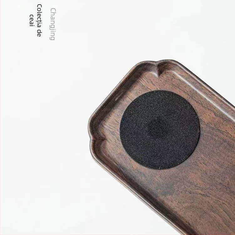 Raft din lemn de abanos, cu suport pentru capac și prindere magnetică, accesorii pentru ceremonia ceaiului, pentru ceainice Yixing din lut