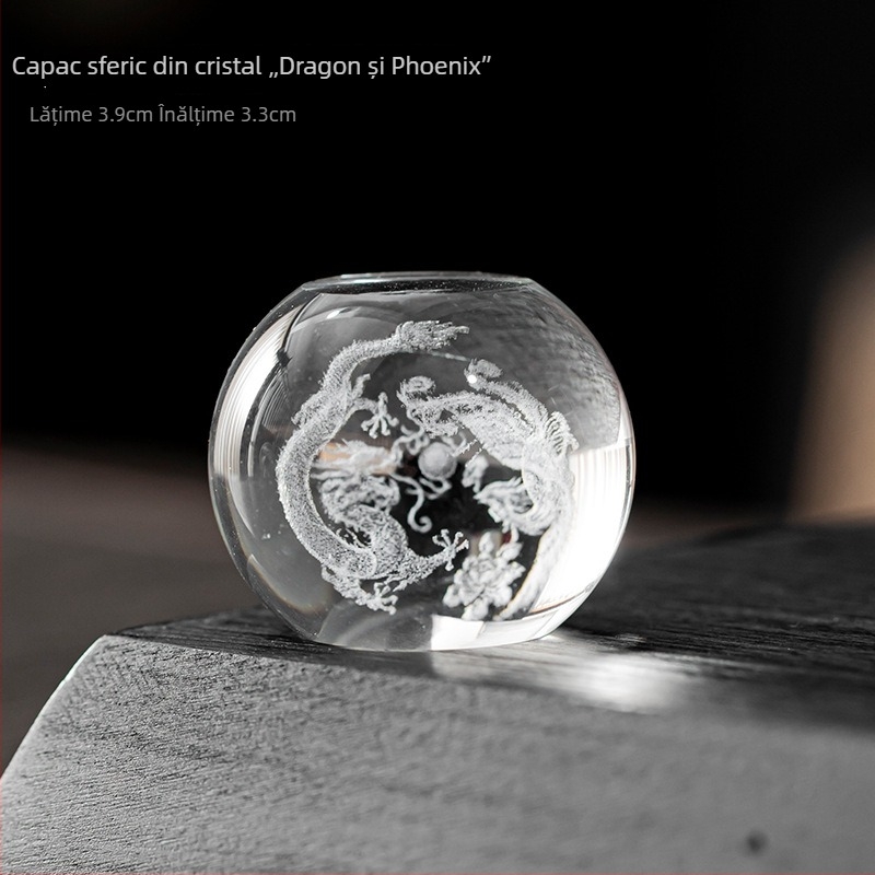Suport din cristal pentru capac de ceai – pentru ceainic, bol și ceașcă; accesoriu elegant Tea Pet