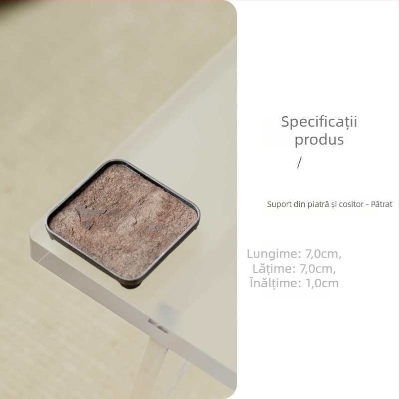 Suport din piatră pentru ceai cu izolație termică, suport creativ pentru ceainic mic și capac pentru tava de ceai – accesorii pentru ceremonialul ceaiului
