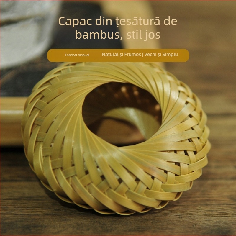 Suport pentru capacul ceainicului din bambus, accesoriu pentru ceremonia ceaiului