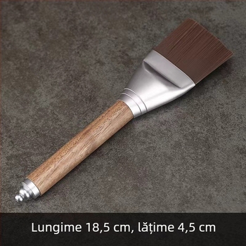 Set accesorii ceai din lemn de nuc: cuțit pentru ceai din lemn de nuc, tavă de curățare, perie de apă, accesorii pentru ceai