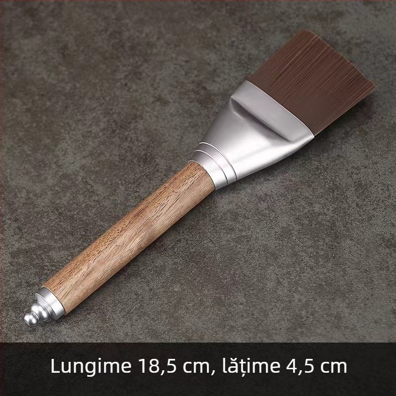 Set accesorii ceai din lemn de nuc: cuțit pentru ceai din lemn de nuc, tavă de curățare, perie de apă, accesorii pentru ceai