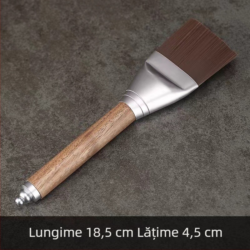 Set accesorii ceai din lemn de nuc: cuțit pentru ceai din lemn de nuc, tavă de curățare, perie de apă, accesorii pentru ceai