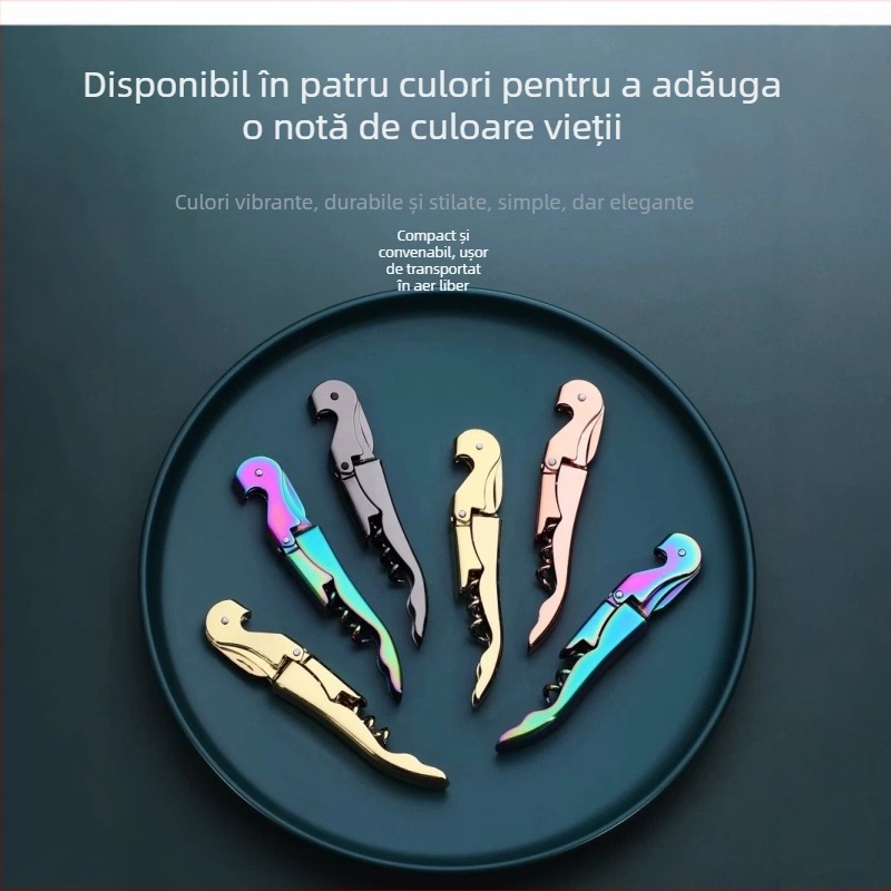 Deschizător de sticle în formă de cal de mare, cuțit, din oțel inoxidabil, multifuncțional