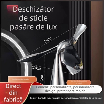 Deschizător de sticle în formă de pasăre, din aliaj de zinc, design echilibrat