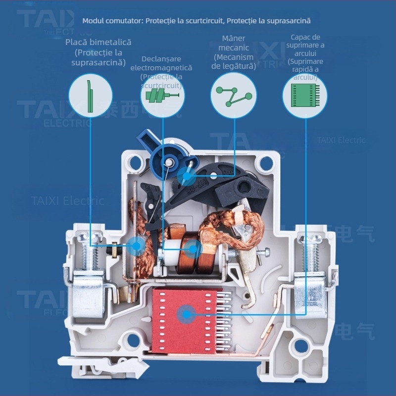 Intrerupător miniatural 110V 60Hz, standard american, 1P2P