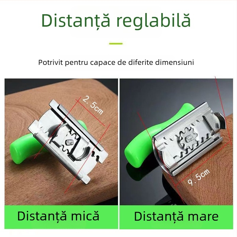 Deschizător multifuncțional din oțel inoxidabil pentru conserve și capace de sticle, instrument de bucătărie cu priză antiderapantă