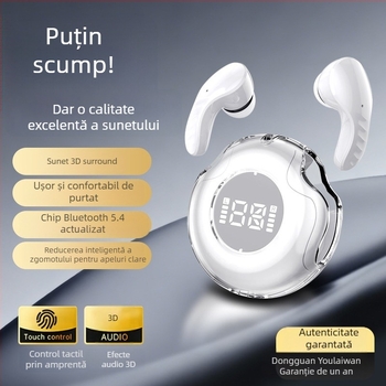 Căști Bluetooth true wireless, in-ear, cu anulare a zgomotului, sunet de înaltă calitate, gestionare a apelurilor, pentru sport, compatibile cu telefoane