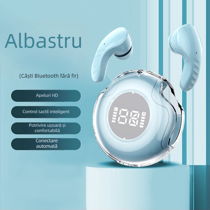 Căști Bluetooth true wireless, in-ear, cu anulare a zgomotului, sunet de înaltă calitate, gestionare a apelurilor, pentru sport, compatibile cu telefoane