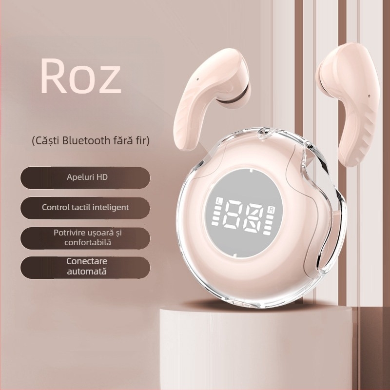 Căști Bluetooth true wireless, in-ear, cu anulare a zgomotului, sunet de înaltă calitate, gestionare a apelurilor, pentru sport, compatibile cu telefoane