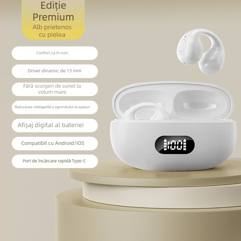 Căști Bluetooth true wireless, in-ear, cu anulare a zgomotului, sunet de înaltă calitate, gestionare a apelurilor, pentru sport, compatibile cu telefoane