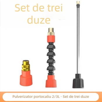 Piese de schimb pentru stropitoare cu aer sub presiune: duză, corpul recipientului și capul de pulverizare