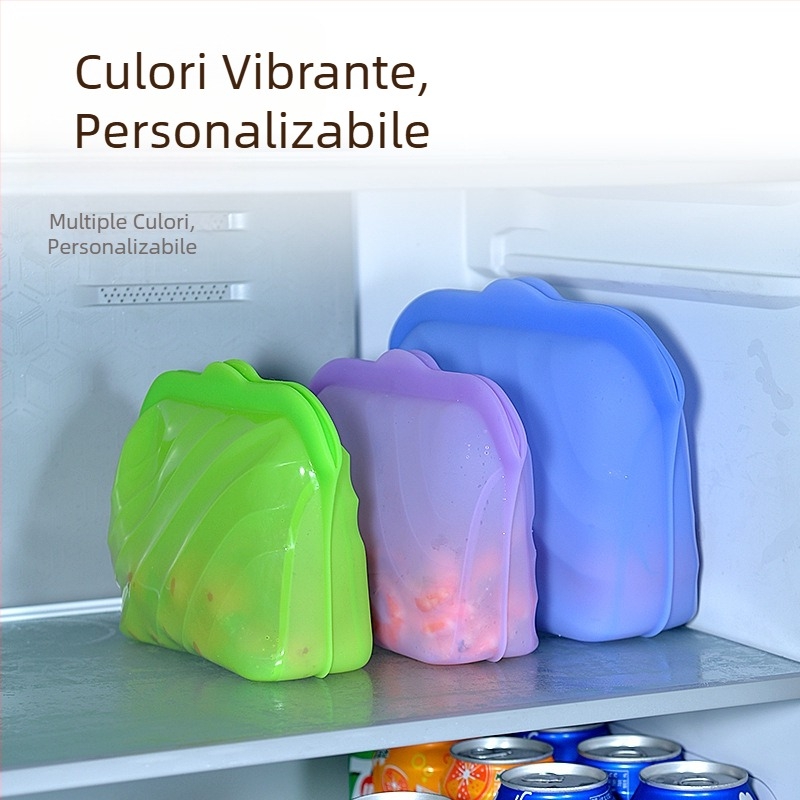 Saci de depozitare din silicon pentru bucătărie și congelator, reutilizabili, sigilare și conservare a alimentelor
