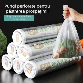 Saci de conservare a prospețimii pentru frigider, plastic alimentar, groși, de unică folosință, pentru fructe și legume, uz casnic, mari și mici