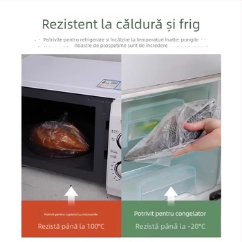 Saci de unică folosință, de calitate alimentară, în stil vestă, pentru păstrarea prospețimii, bucătărie, groși, în mai multe dimensiuni