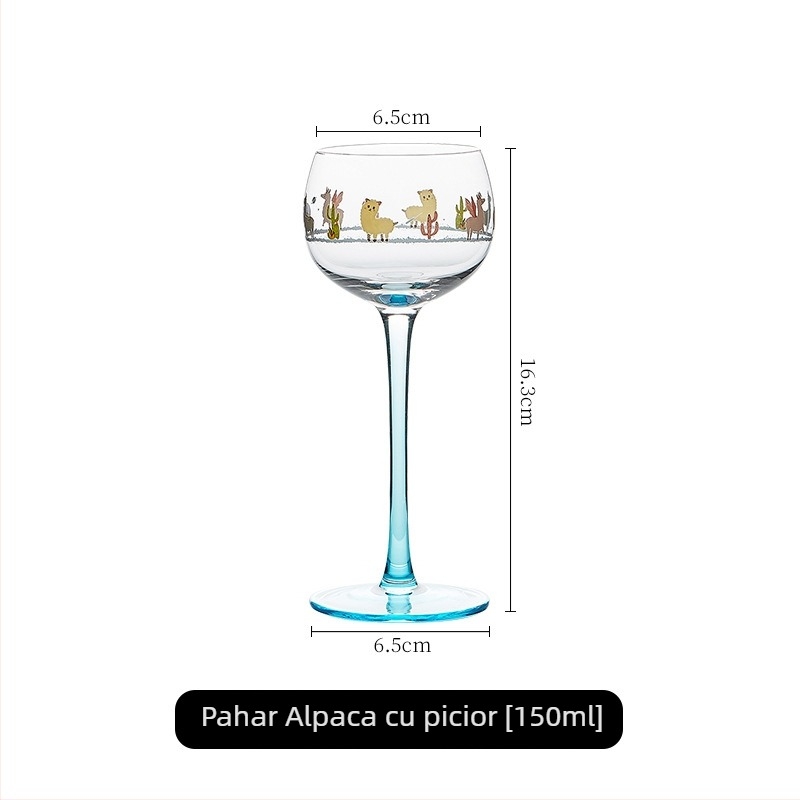 Pahar înalt de vin inspirat de nordic pentru șampanie și cocktailuri, design creativ și elegant