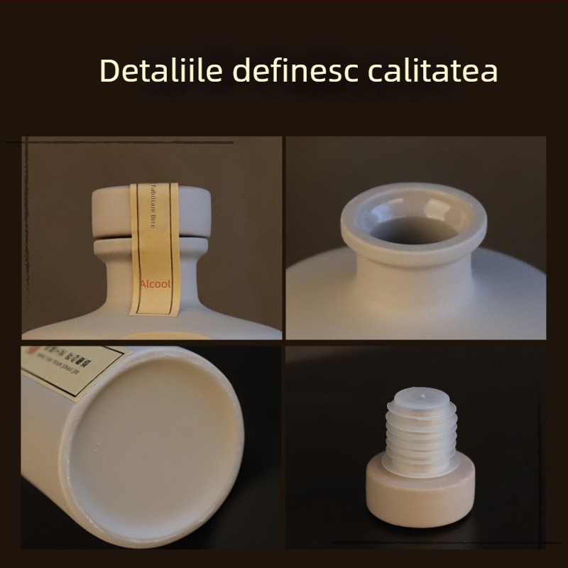 Sticlă ceramică goală pentru vin, stil antic simplu, ambalaj 0,5 kg sau 1,0 kg