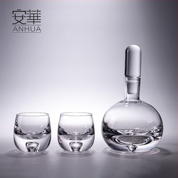 ANHUA Set de vin din sticlă artistică, înaltă calitate: decantator, carafă și pahare de vin pentru uz casnic