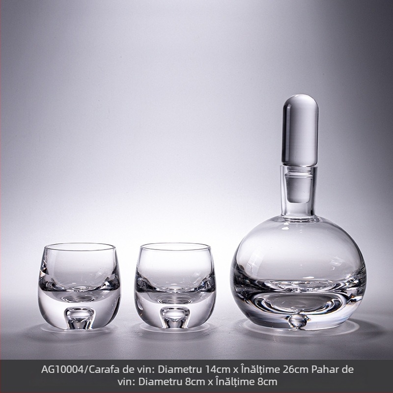 ANHUA Set de vin din sticlă artistică, înaltă calitate: decantator, carafă și pahare de vin pentru uz casnic