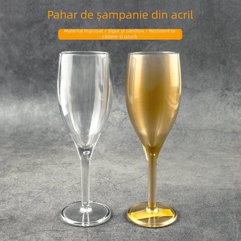 Pahar acrilic pentru vin roșu și șampanie, plastic transparent, stil european, pahar de brandy pentru bar creativ