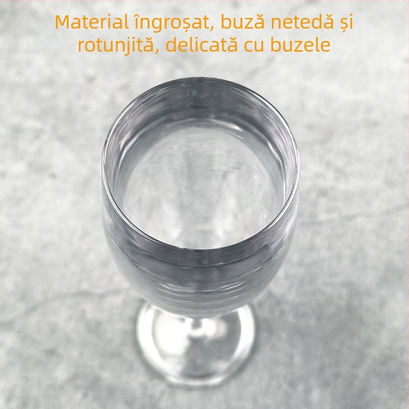 Pahar acrilic pentru vin roșu și șampanie, plastic transparent, stil european, pahar de brandy pentru bar creativ