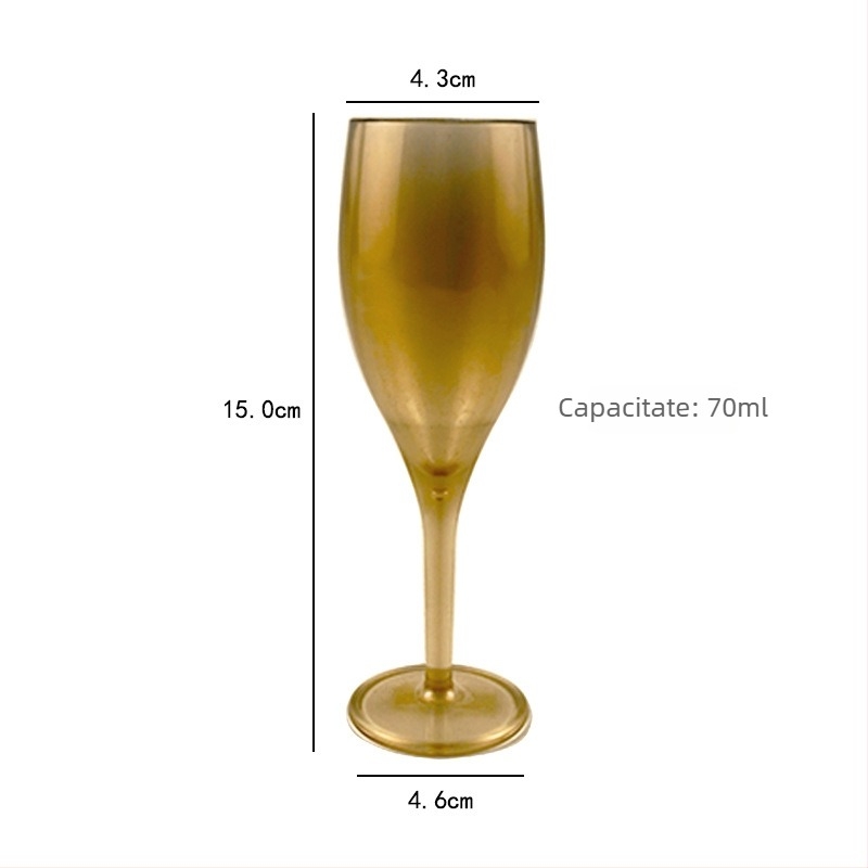 Pahar acrilic pentru vin roșu și șampanie, plastic transparent, stil european, pahar de brandy pentru bar creativ