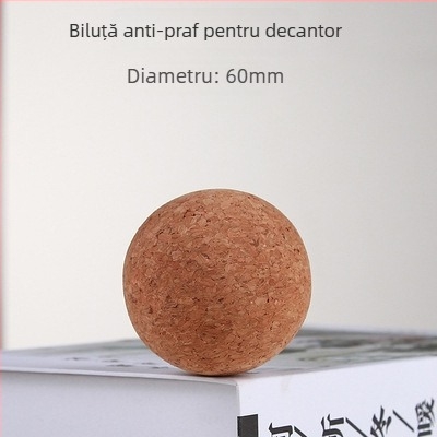 Decanter din cristal de sticlă cu capac anti-praf și bilă de praf diamantată, dop de vin – cadou