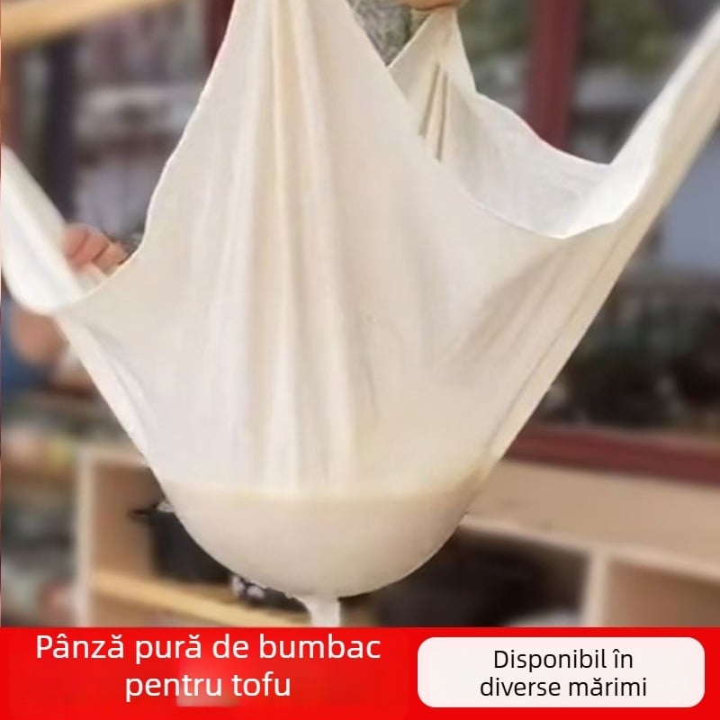 Țesătură de tifon din bumbac 100% pentru înfășurarea tofu, filtrarea laptelui de soia, protecție împotriva prafului și aburirea orezului; pânză albă comestibilă