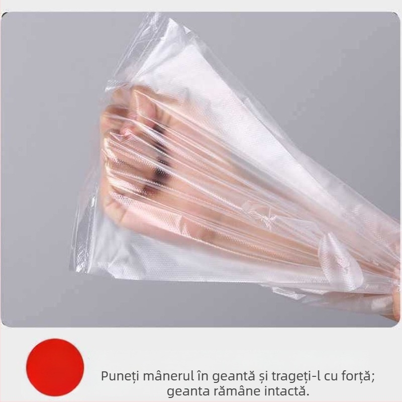 Pungă albă de plastic pentru alimente, de unică folosință, pentru livrare și cumpărături, cu menținerea prospețimii