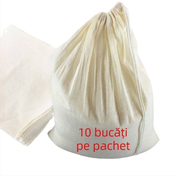 Pungă filtrantă din bumbac pentru lapte de soia și filtru pentru tofu – pungă de strecurat ultra-fină pentru decocturi și saramuri