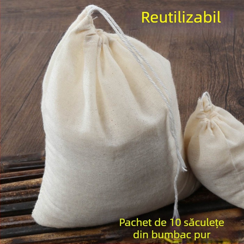Pungă filtrantă din bumbac pentru lapte de soia și filtru pentru tofu – pungă de strecurat ultra-fină pentru decocturi și saramuri