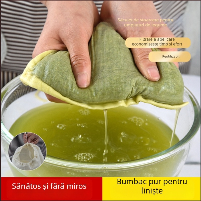Pungă filtrantă din bumbac pentru lapte de soia și filtru pentru tofu – pungă de strecurat ultra-fină pentru decocturi și saramuri