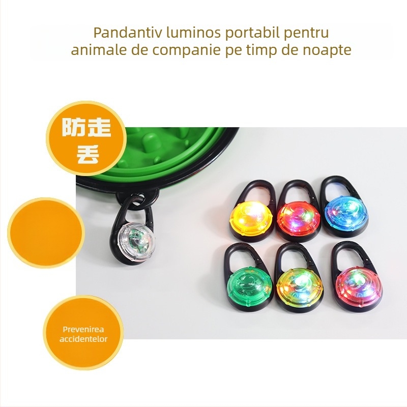 Pandantiv LED pentru animale de companie, zgardă impermeabilă pentru câini și pisici